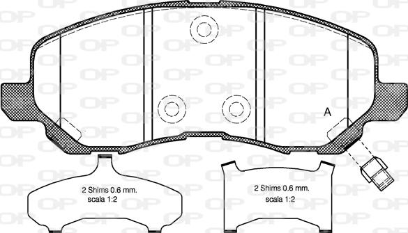 Open Parts BPA0804.31 - Тормозные колодки, дисковые, комплект autosila-amz.com