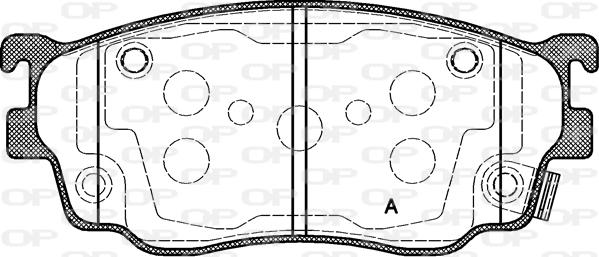 Open Parts BPA0800.12 - Тормозные колодки, дисковые, комплект autosila-amz.com