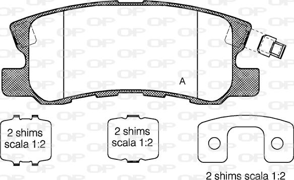 Open Parts BPA0803.22 - Тормозные колодки, дисковые, комплект autosila-amz.com