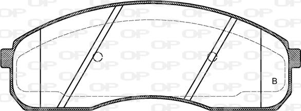 Open Parts BPA0821.02 - Тормозные колодки, дисковые, комплект autosila-amz.com