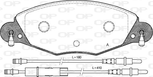 Open Parts BPA0827.04 - Тормозные колодки, дисковые, комплект autosila-amz.com