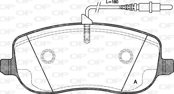 Open Parts BPA0879.12 - Тормозные колодки, дисковые, комплект autosila-amz.com