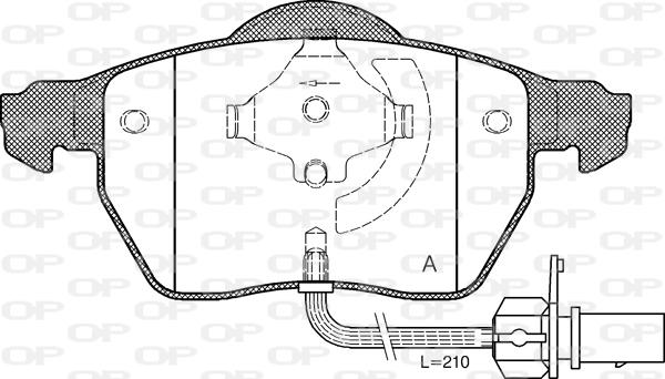 Open Parts BPA0390.52 - Тормозные колодки, дисковые, комплект autosila-amz.com