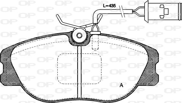 Open Parts BPA0305.02 - Тормозные колодки, дисковые, комплект autosila-amz.com