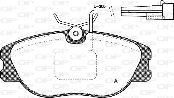 Open Parts BPA0305.31 - Тормозные колодки, дисковые, комплект autosila-amz.com