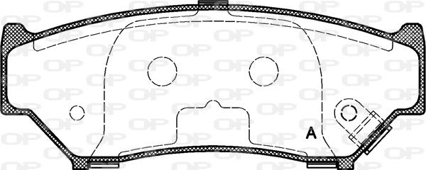 Open Parts BPA0389.12 - Тормозные колодки, дисковые, комплект autosila-amz.com