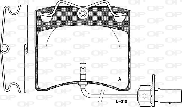 Open Parts BPA0385.11 - Тормозные колодки, дисковые, комплект autosila-amz.com