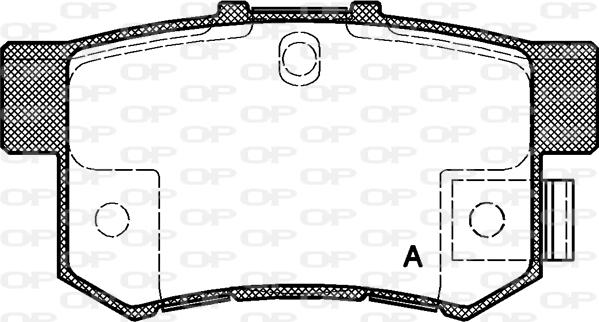 Open Parts BPA0325.22 - Тормозные колодки, дисковые, комплект autosila-amz.com