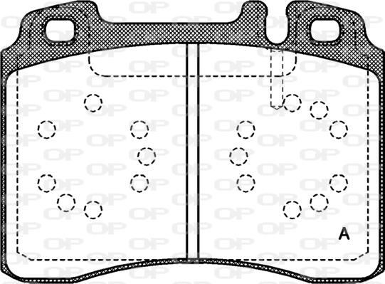 Open Parts BPA0379.00 - Тормозные колодки, дисковые, комплект autosila-amz.com