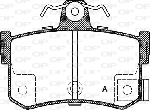 Open Parts BPA0251.12 - Тормозные колодки, дисковые, комплект autosila-amz.com