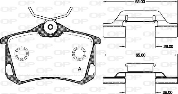 Open Parts BPA0263.50 - Тормозные колодки, дисковые, комплект autosila-amz.com