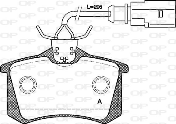 Open Parts BPA0263.51 - Тормозные колодки, дисковые, комплект autosila-amz.com