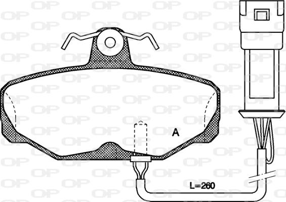 Open Parts BPA0205.02 - Тормозные колодки, дисковые, комплект autosila-amz.com