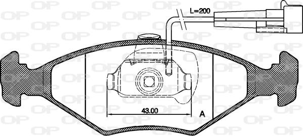 Open Parts BPA0281.42 - Тормозные колодки, дисковые, комплект autosila-amz.com