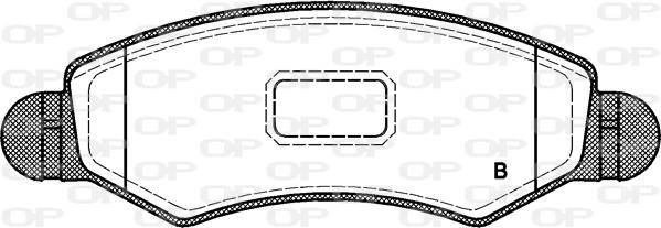 Open Parts BPA0702.21 - Тормозные колодки, дисковые, комплект autosila-amz.com