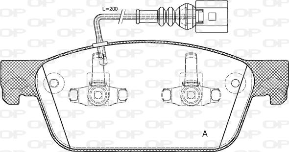 Open Parts BPA1440.01 - Тормозные колодки, дисковые, комплект autosila-amz.com