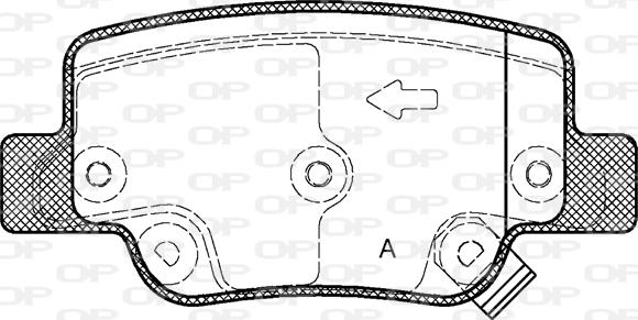 Open Parts BPA1452.02 - Тормозные колодки, дисковые, комплект autosila-amz.com