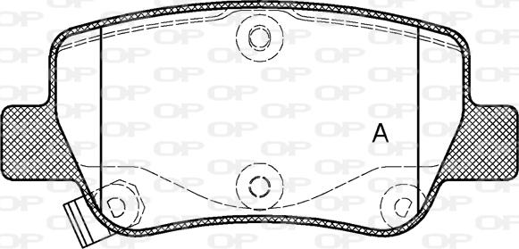 Open Parts BPA1403.02 - Тормозные колодки, дисковые, комплект autosila-amz.com