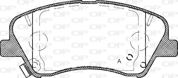 Open Parts BPA1488.12 - Тормозные колодки, дисковые, комплект autosila-amz.com