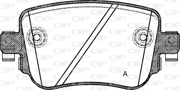 Open Parts BPA1549.08 - Тормозные колодки, дисковые, комплект autosila-amz.com