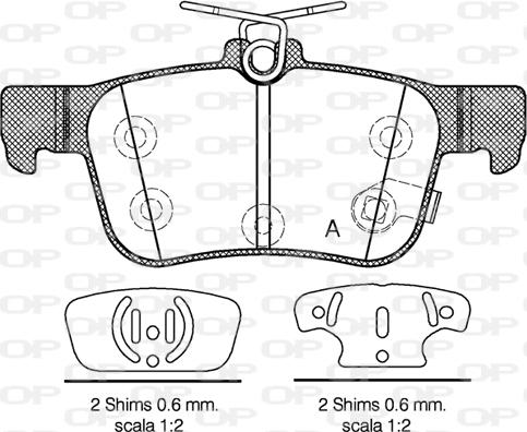 Open Parts BPA1551.12 - Тормозные колодки, дисковые, комплект autosila-amz.com