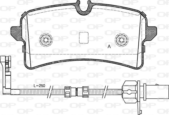 Open Parts BPA1505.12 - Тормозные колодки, дисковые, комплект autosila-amz.com