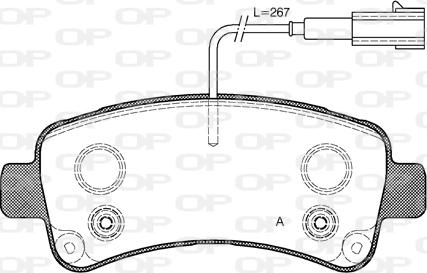 Open Parts BPA1588.02 - Тормозные колодки, дисковые, комплект autosila-amz.com