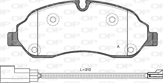 Open Parts BPA1602.02 - Тормозные колодки, дисковые, комплект autosila-amz.com