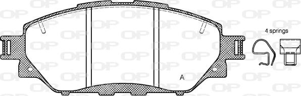 Open Parts BPA1671.04 - Тормозные колодки, дисковые, комплект autosila-amz.com