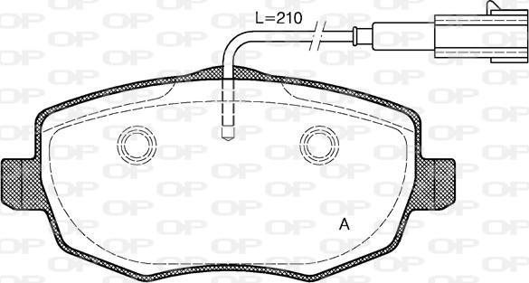 Open Parts BPA1099.01 - Тормозные колодки, дисковые, комплект autosila-amz.com