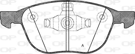 Open Parts BPA1082.50 - Тормозные колодки, дисковые, комплект autosila-amz.com