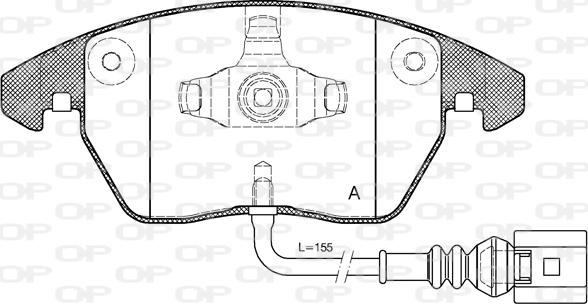 Open Parts BPA1030.01 - Тормозные колодки, дисковые, комплект autosila-amz.com