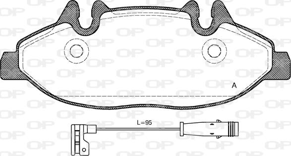 Open Parts BPA1109.02 - Тормозные колодки, дисковые, комплект autosila-amz.com