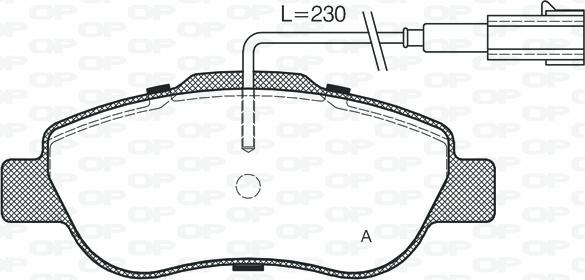 Open Parts BPA1100.12 - Тормозные колодки, дисковые, комплект autosila-amz.com