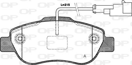 Open Parts BPA1100.21 - Тормозные колодки, дисковые, комплект autosila-amz.com