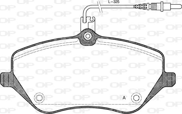 Open Parts BPA1101.04 - Тормозные колодки, дисковые, комплект autosila-amz.com
