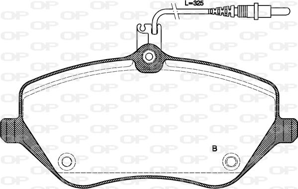 Open Parts BPA1101.04 - Тормозные колодки, дисковые, комплект autosila-amz.com