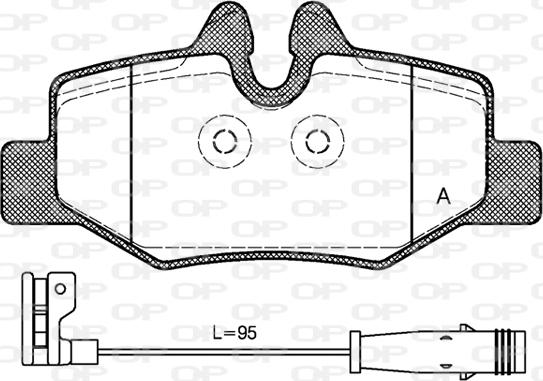 Open Parts BPA1110.02 - Тормозные колодки, дисковые, комплект autosila-amz.com