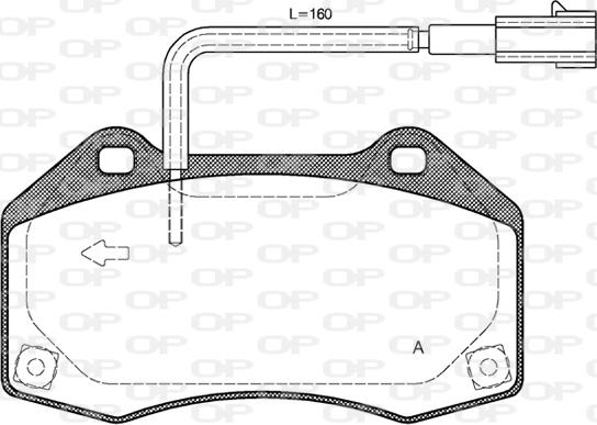 Open Parts BPA1113.10 - Тормозные колодки, дисковые, комплект autosila-amz.com