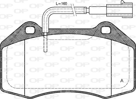 Open Parts BPA1113.12 - Тормозные колодки, дисковые, комплект autosila-amz.com