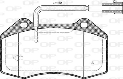 Open Parts BPA1113.22 - Тормозные колодки, дисковые, комплект autosila-amz.com