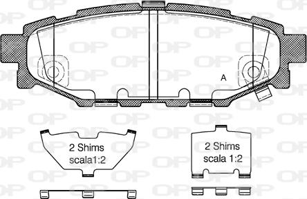 Open Parts BPA1136.12 - Тормозные колодки, дисковые, комплект autosila-amz.com
