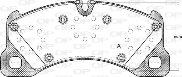 Open Parts BPA1345.00 - Тормозные колодки, дисковые, комплект autosila-amz.com