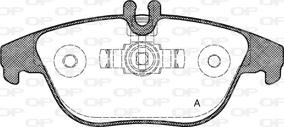Open Parts BPA1305.00 - Тормозные колодки, дисковые, комплект autosila-amz.com