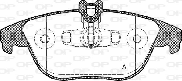 Open Parts BPA1305.20 - Тормозные колодки, дисковые, комплект autosila-amz.com