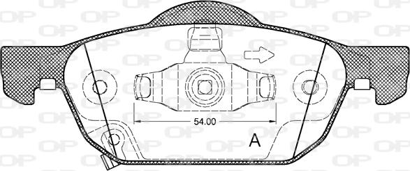 Open Parts BPA1384.02 - Тормозные колодки, дисковые, комплект autosila-amz.com