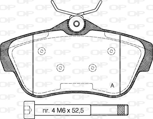 Open Parts BPA1299.00 - Тормозные колодки, дисковые, комплект autosila-amz.com