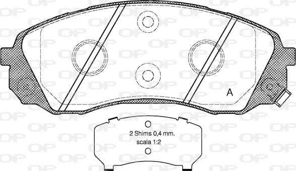 Open Parts BPA1291.02 - Тормозные колодки, дисковые, комплект autosila-amz.com