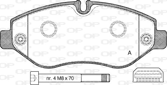 Open Parts BPA1245.10 - Тормозные колодки, дисковые, комплект autosila-amz.com