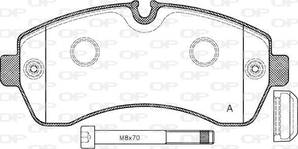 Open Parts BPA1243.00 - Тормозные колодки, дисковые, комплект autosila-amz.com